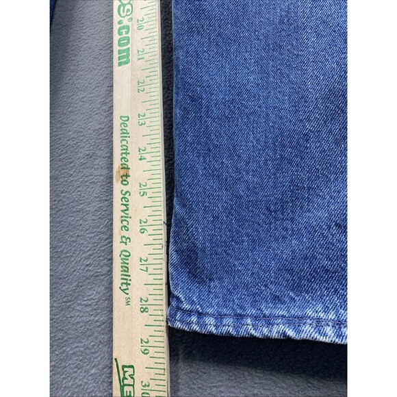 Carhartt Flannel Lined Darkstone Denim Jeans ACTUAL 36x28 Work Relaxed Fit Pants - Picture 9 of 16